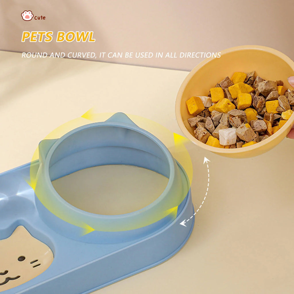 Fontaine-Gamelle Duo Pawtique — Distributeur d'Eau et Croquettes