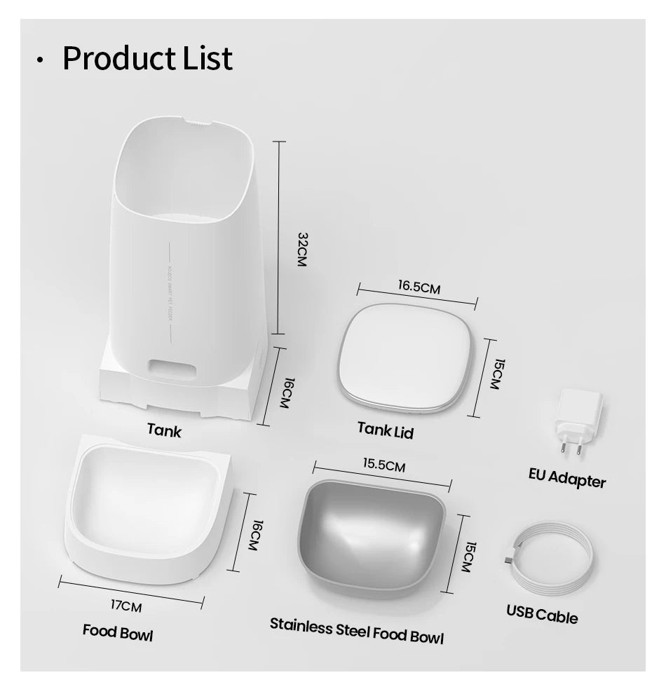 Distributeur de Croquettes Connecté Pawtique — WiFi & Programmable