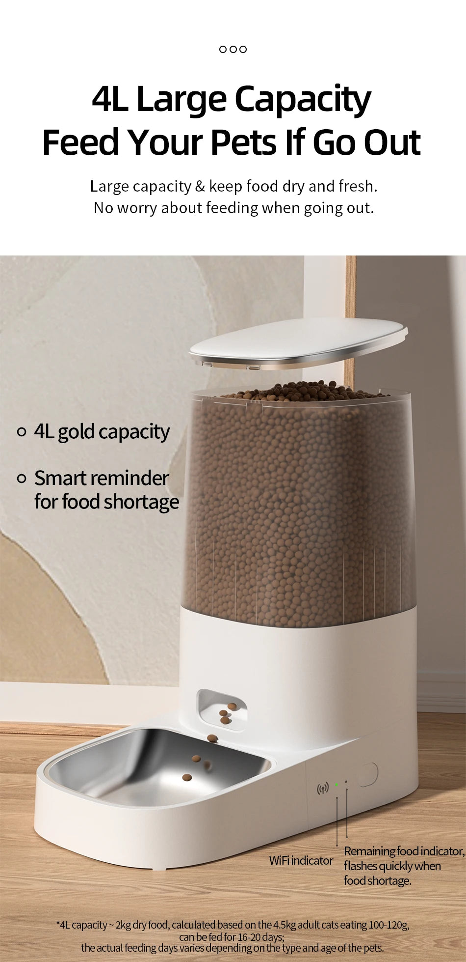 Distributeur de Croquettes Connecté Pawtique — WiFi & Programmable