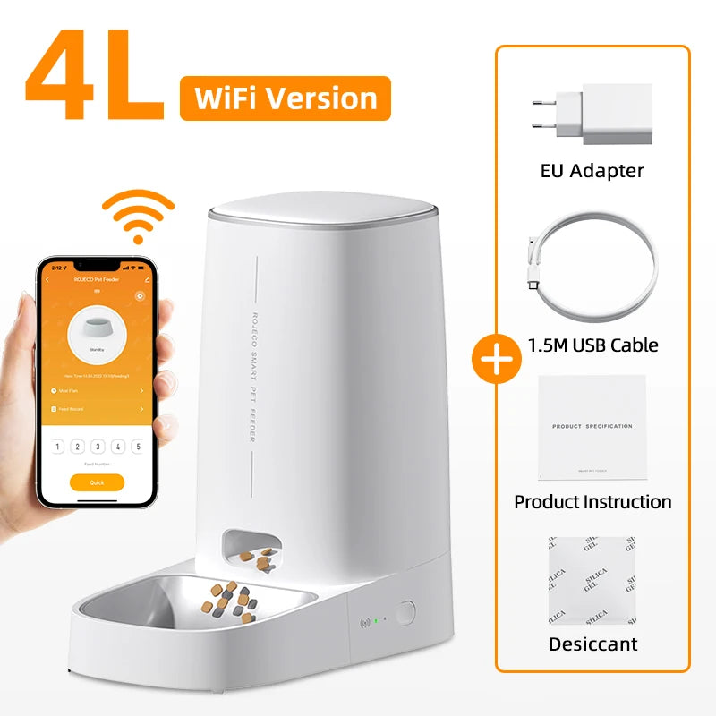 Distributeur de Croquettes Connecté Pawtique — WiFi & Programmable
