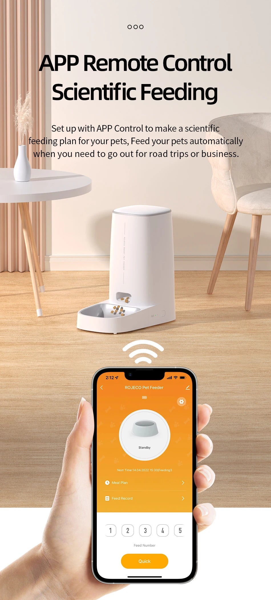Distributeur de Croquettes Connecté Pawtique — WiFi & Programmable