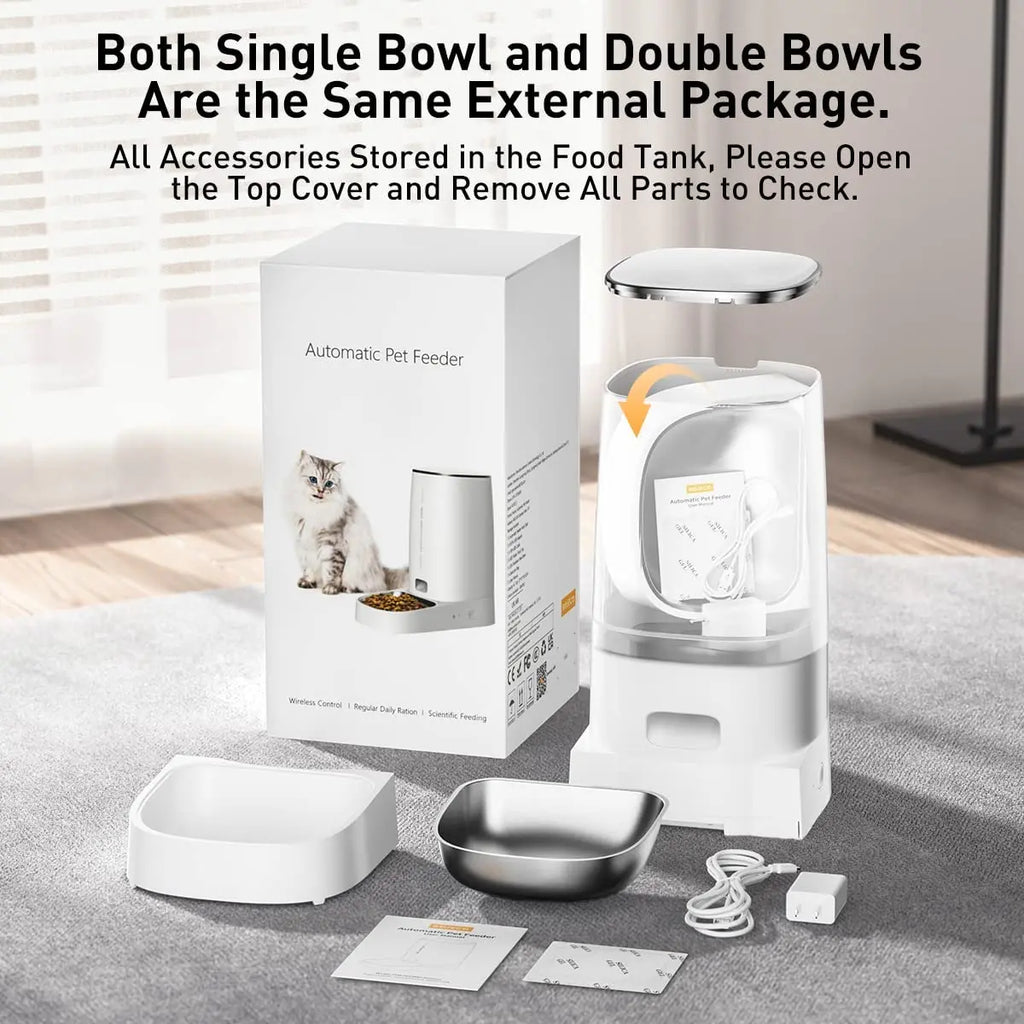 Distributeur de Croquettes Connecté Pawtique — WiFi & Programmable