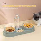Fontaine-Gamelle Duo Pawtique — Distributeur d'Eau et Croquettes