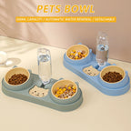 Fontaine-Gamelle Duo Pawtique — Distributeur d'Eau et Croquettes