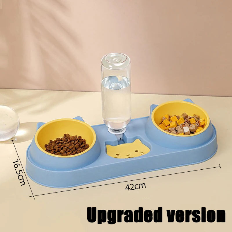 Fontaine-Gamelle Duo Pawtique — Distributeur d'Eau et Croquettes