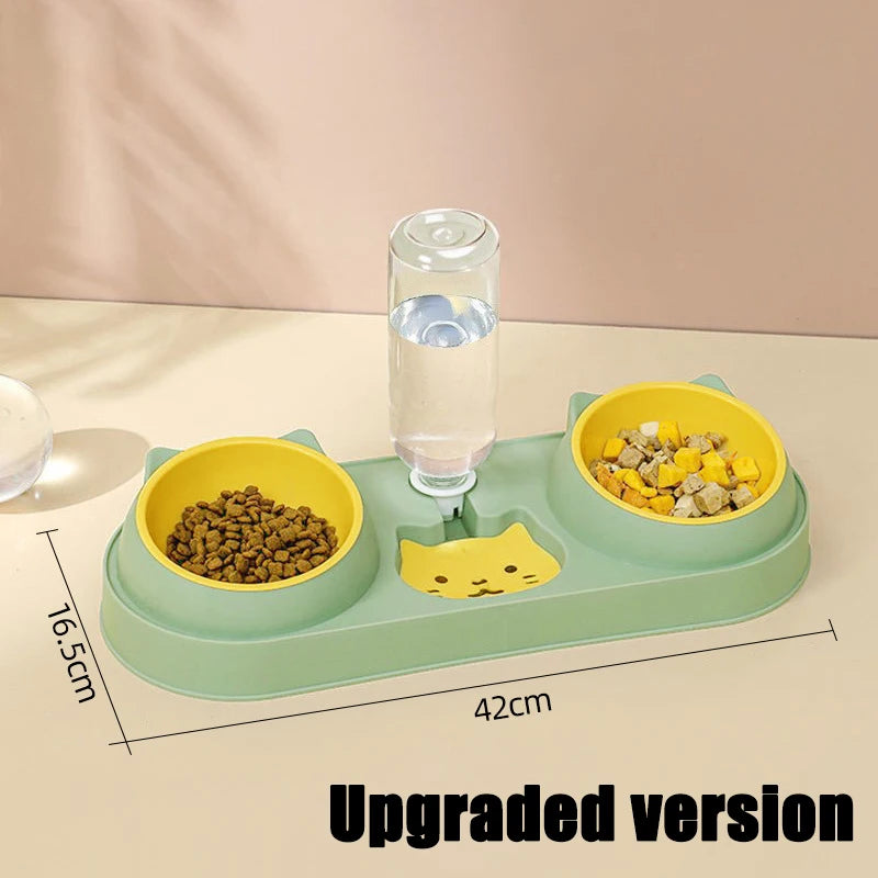 Fontaine-Gamelle Duo Pawtique — Distributeur d'Eau et Croquettes