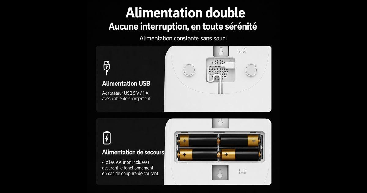 Alimentation double et sérénité garantie