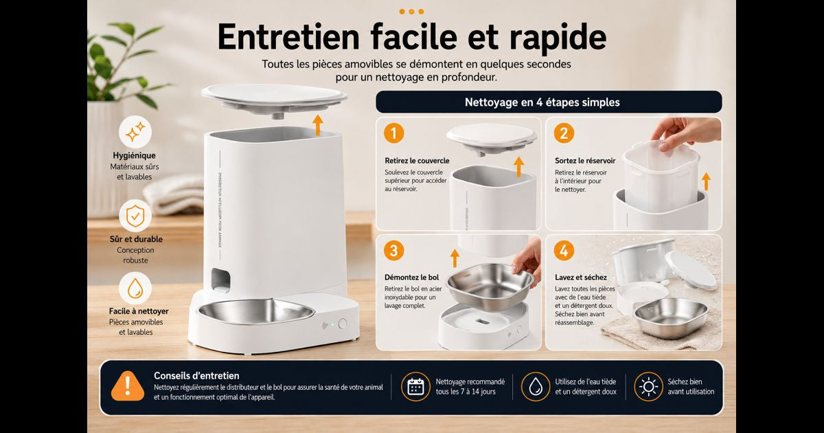Entretien facile pour distributeur intelligent